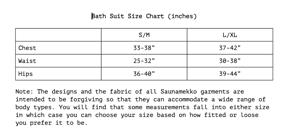 Merino Wool Sauna Bath Suit by Saunamekko
