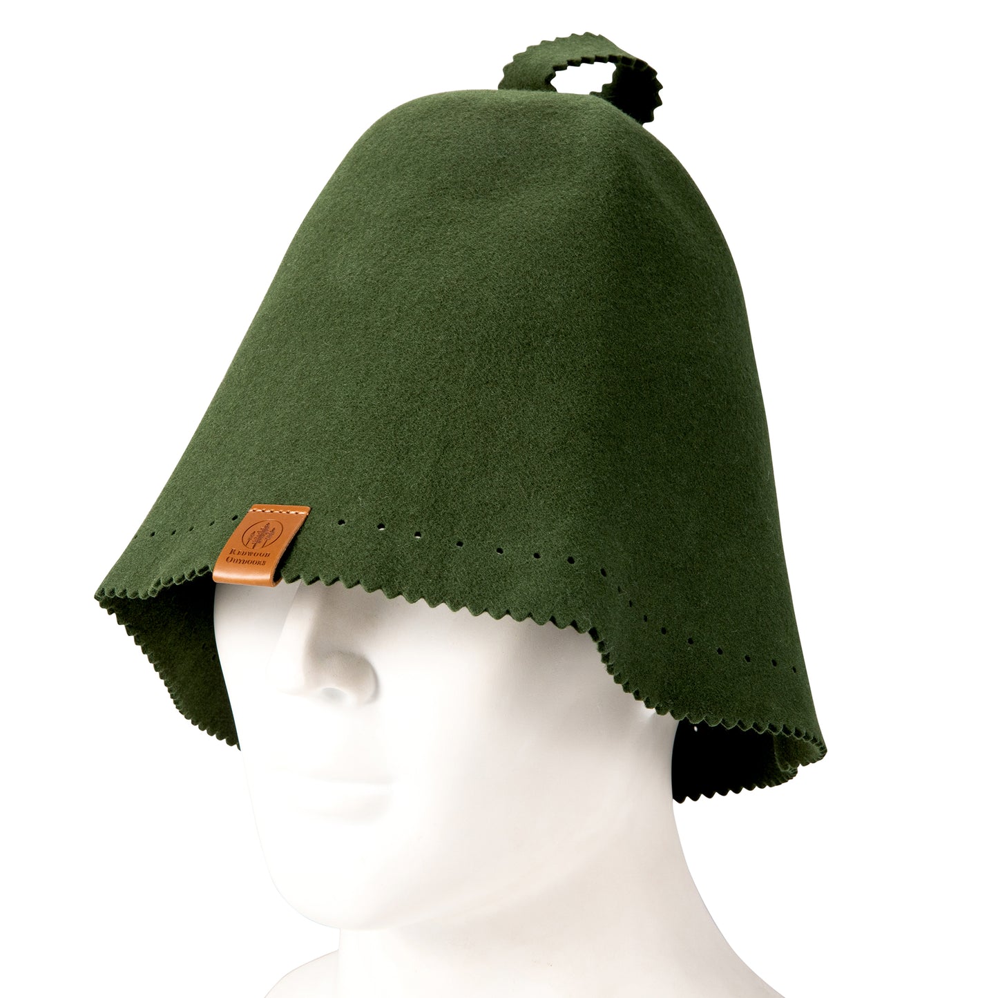 Luxury Merino Wool Sauna Hat - Green