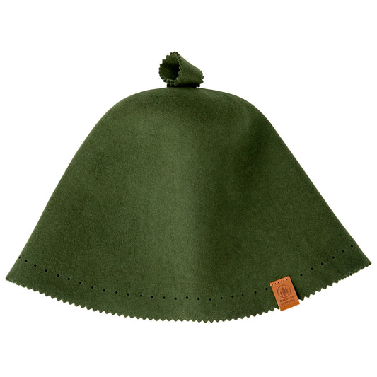 Luxury Merino Wool Sauna Hat - Green