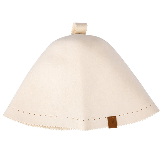 Luxury Merino Wool Sauna Hat - White