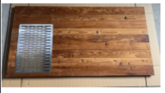 Denali Cold Plunge Tub Wooden Siding Panel (Stained; PC1A)
