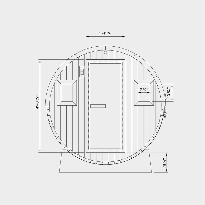 Horizon Outdoor Sauna - 6 Person w/ Porch