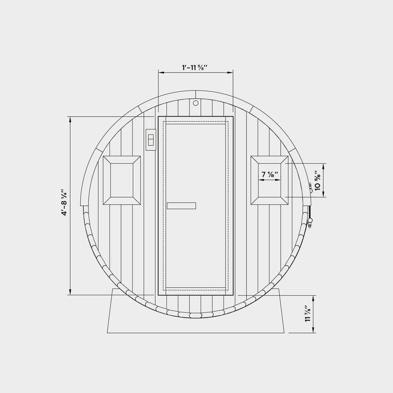 Barrel Outdoor Sauna - 8 Person