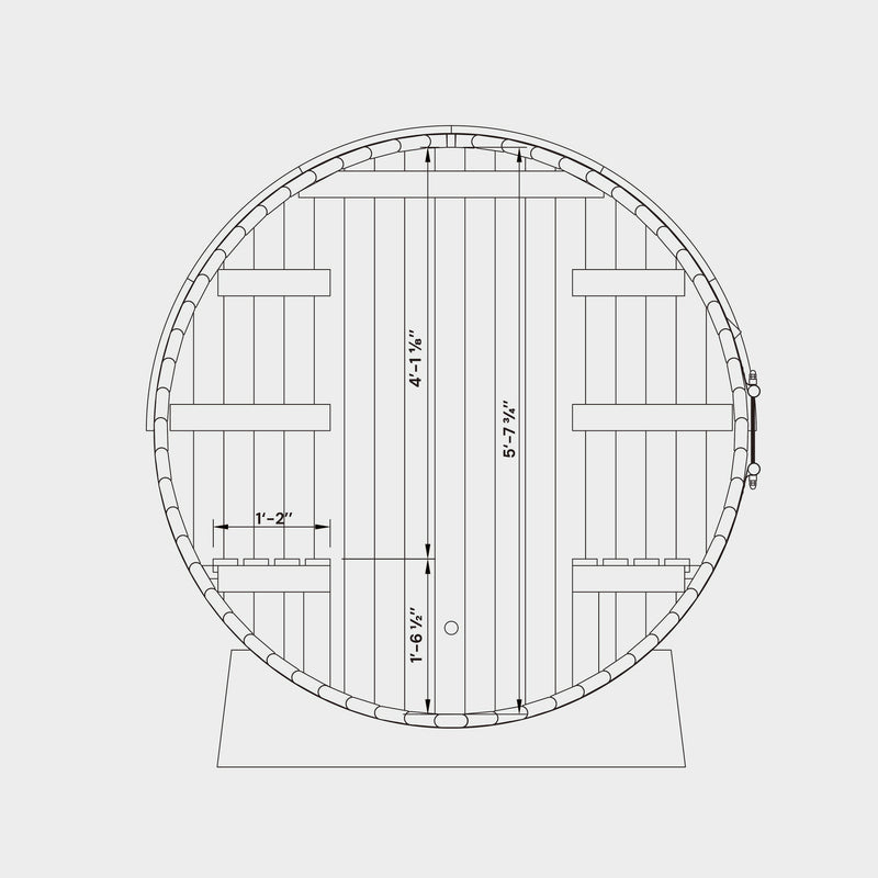 Barrel Outdoor Sauna - 8 Person
