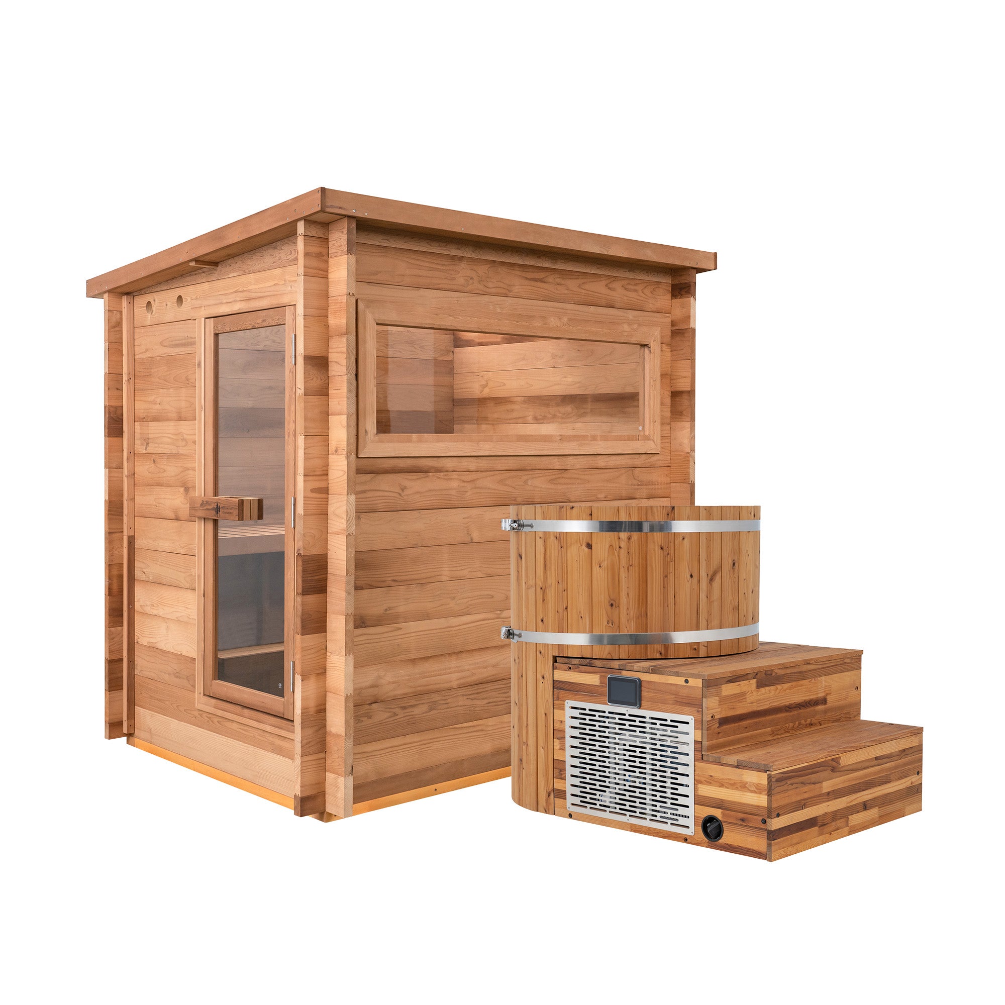 Redwood Outdoors Cove Outdoor Sauna x Alaskan Cold Plunge - Thumbnail 2