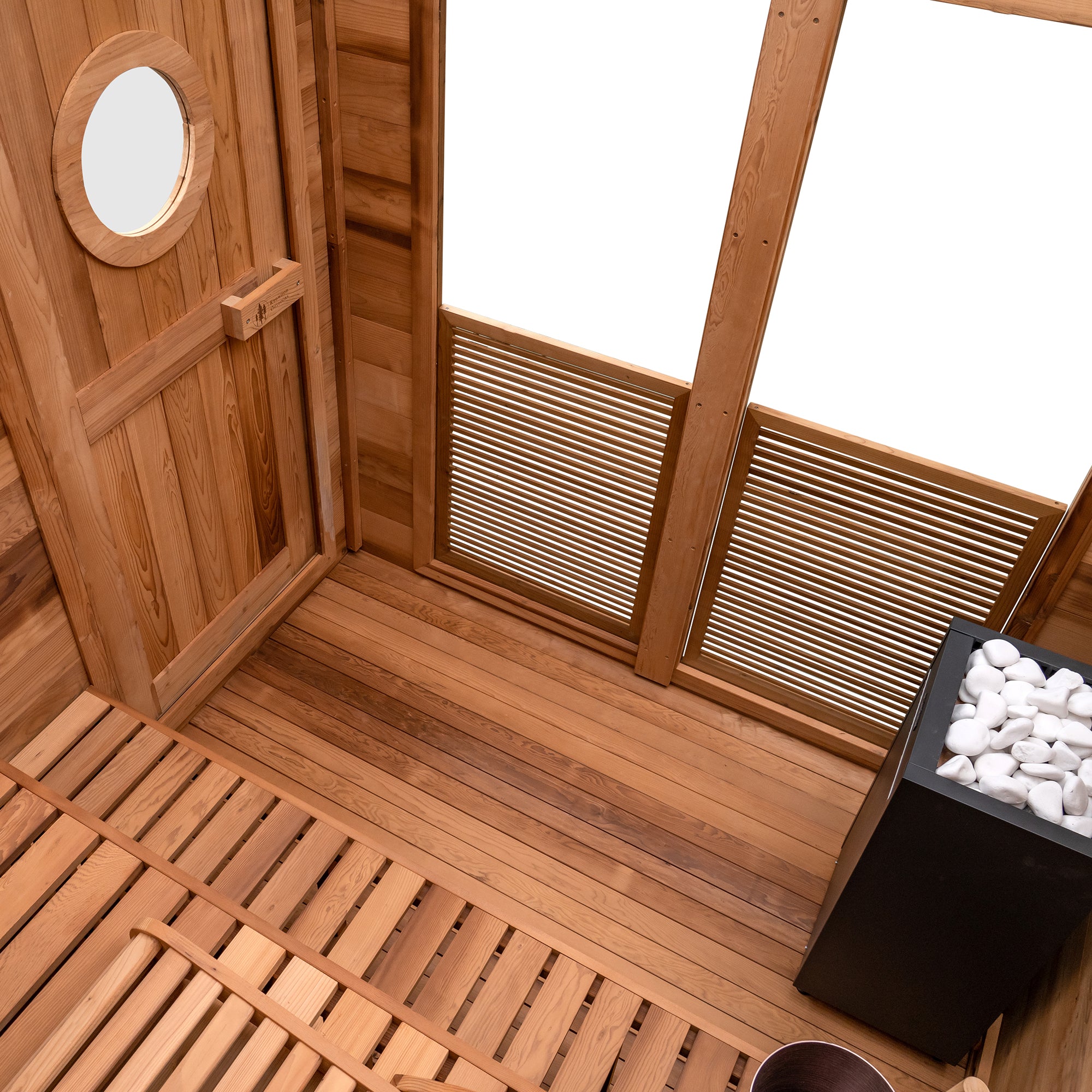 Sauna Privacy Panels for Garden Sauna (Set of 2) | Redwood Outdoors