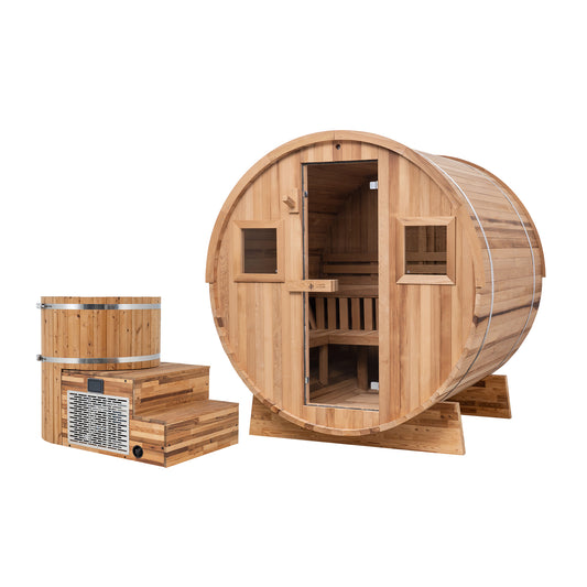 Extra-Wide Sauna x Alaskan All-In-One Cold Plunge