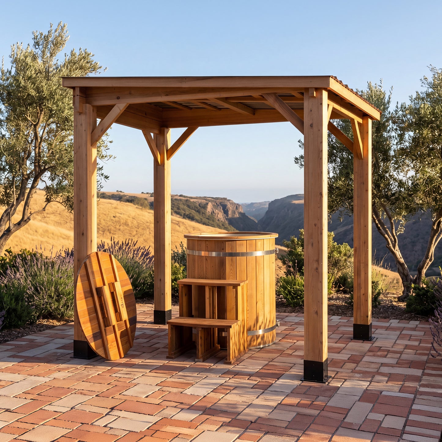 Heat-Treated Hemlock Gazebo 6' x 7'