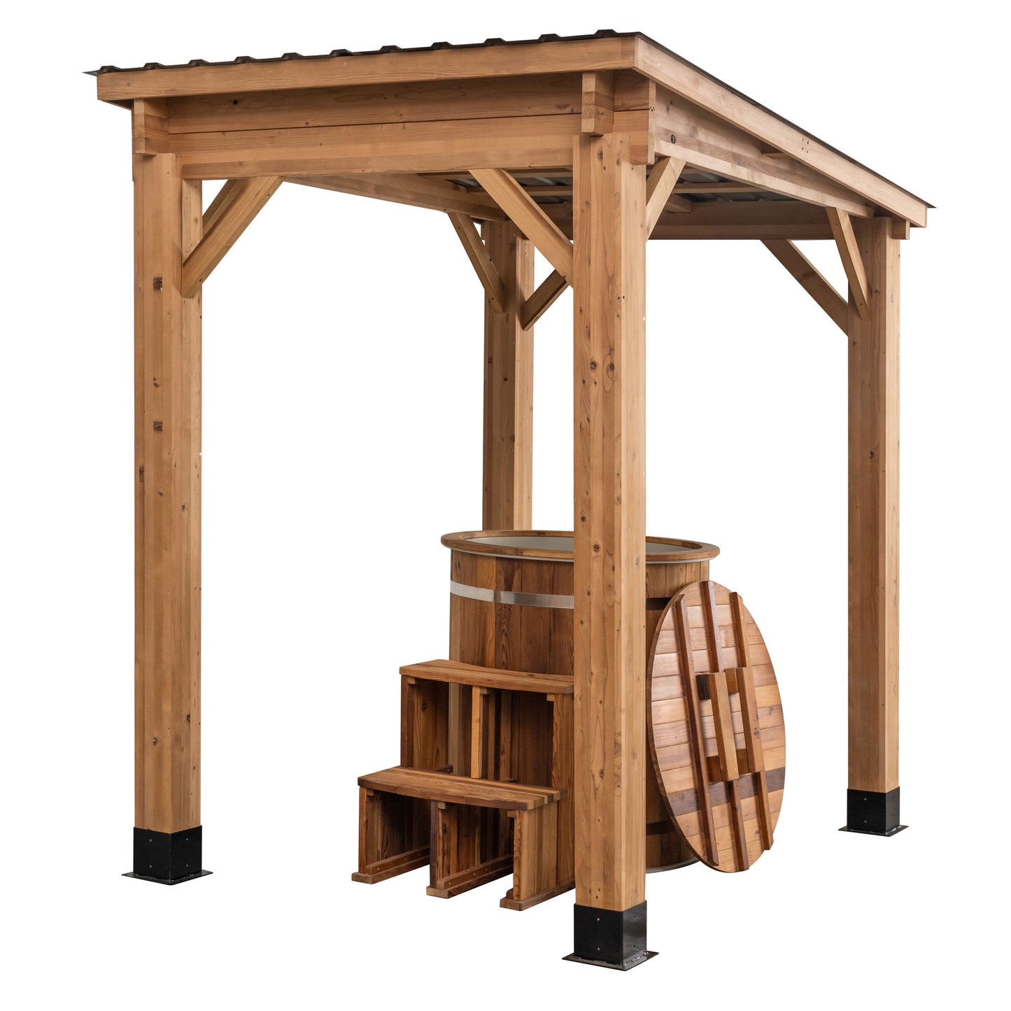 Heat-Treated Hemlock Gazebo 6' x 7'