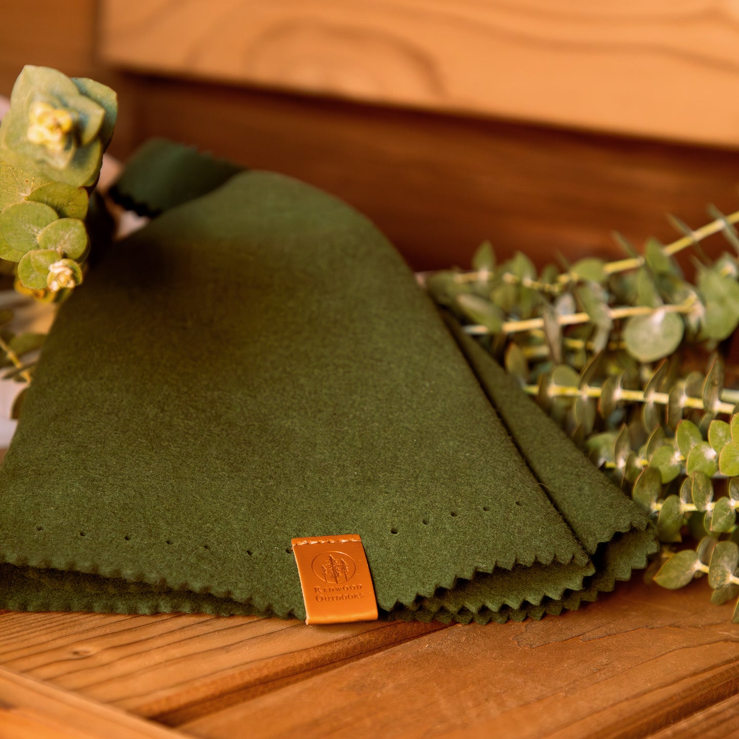 Luxury Merino Wool Sauna Hat - Green