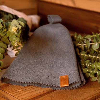Luxury Merino Wool Sauna Hat - Grey