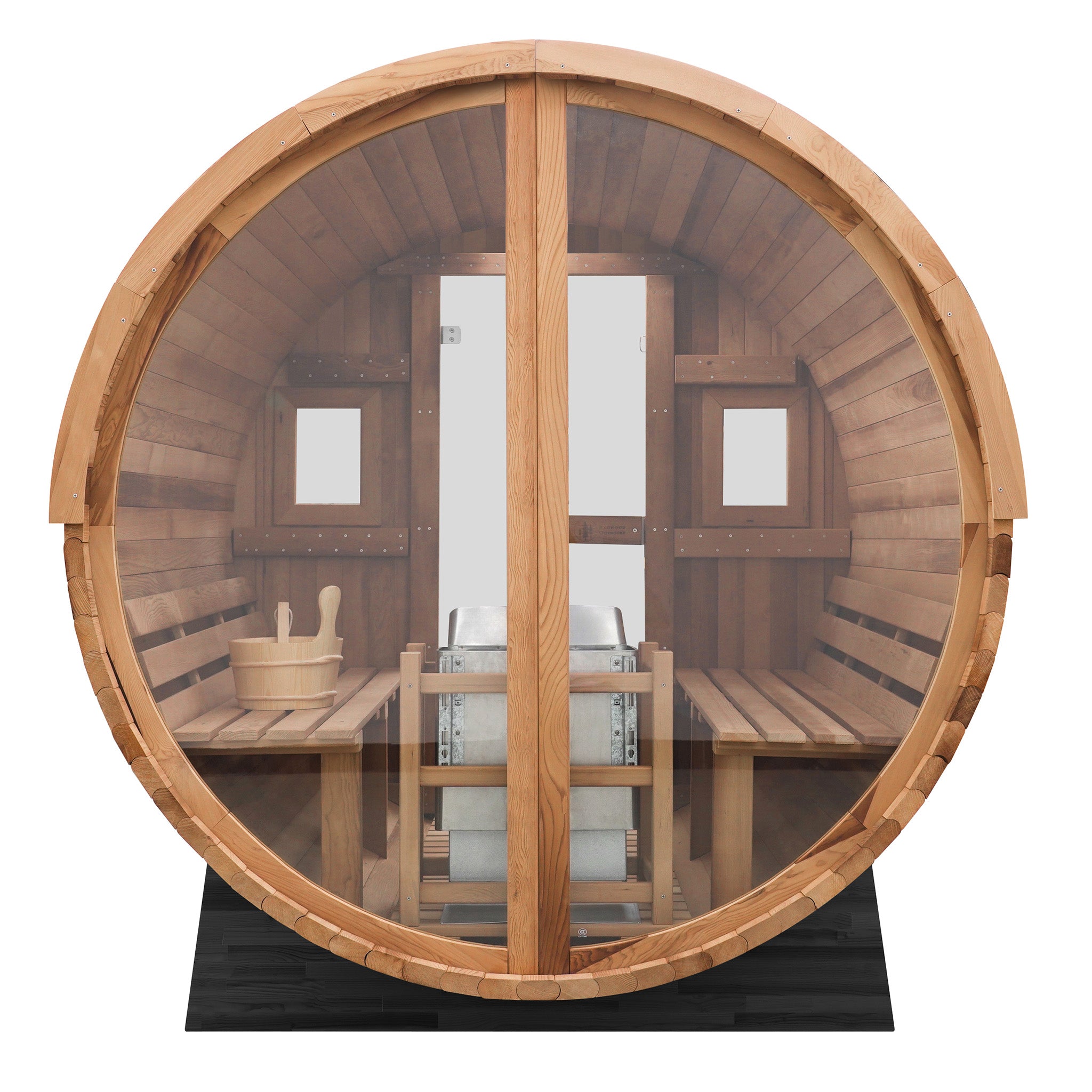 Redwood Outdoors Horizon Outdoor Sauna x Alaskan Cold Plunge