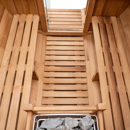 Barrel Outdoor Sauna w/ Porch - 6 Person