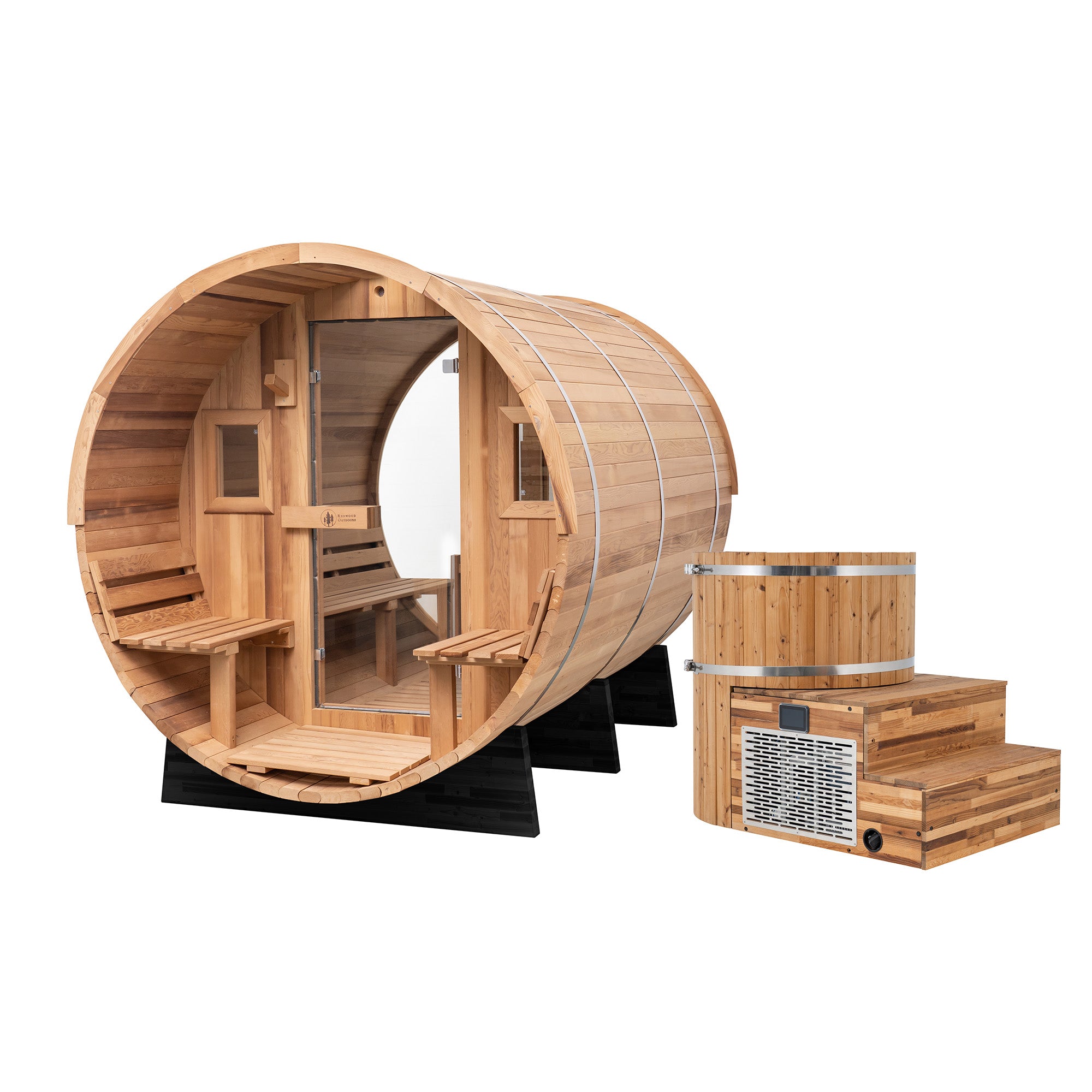 Redwood Outdoors Horizon Outdoor Sauna x Alaskan Cold Plunge - Thumbnail 2