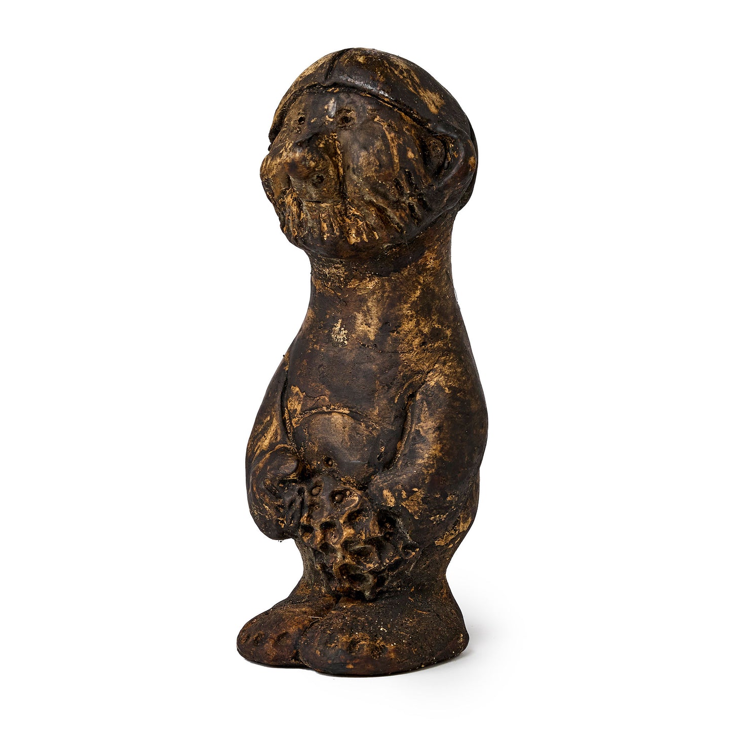 Sauna Elf named Antero covered in pine tar side view