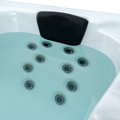 Redwood Outdoors Sequoia 3 person hot tub view of one of the seats with 10 jets