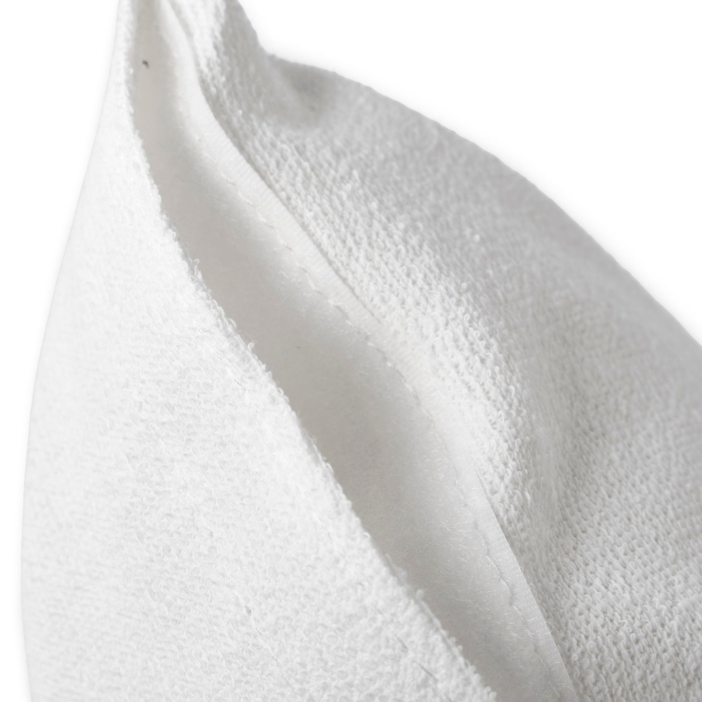 White sauna pillow Velcro closure view