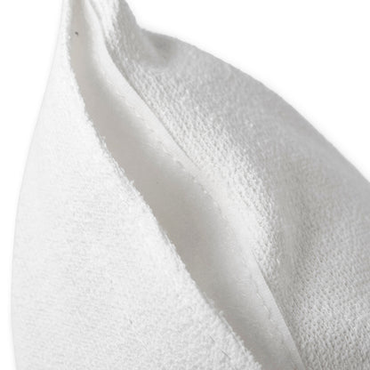 White sauna pillow Velcro closure view