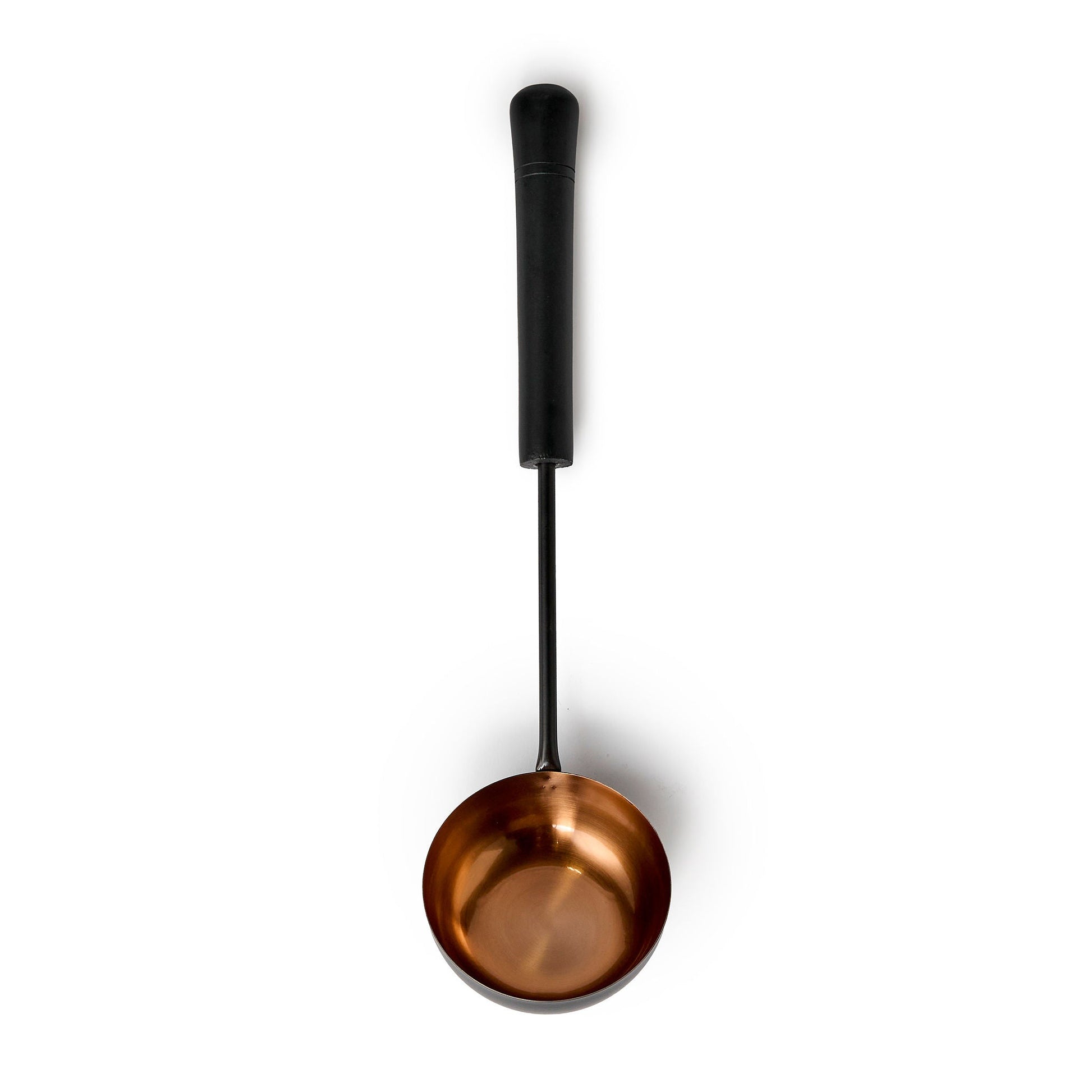 Black and Copper ladle top view