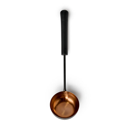 Black and Copper ladle top view