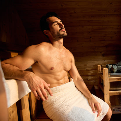 Extra-Wide Barrel Outdoor Sauna - 6 Person