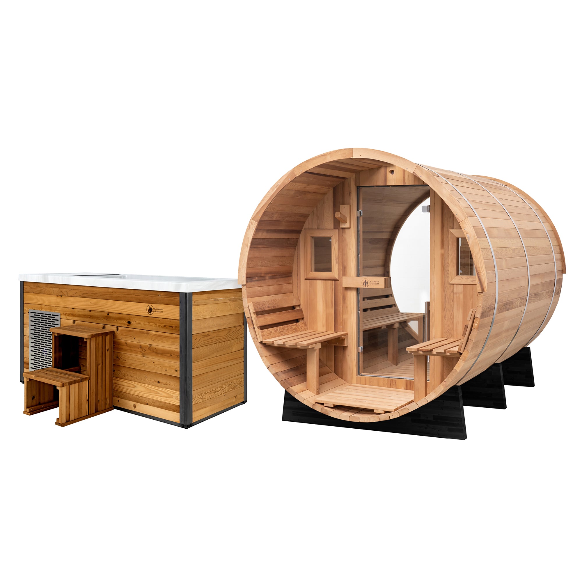 Horizon Outdoor Sauna x Denali Cold Plunge | Redwood Outdoors